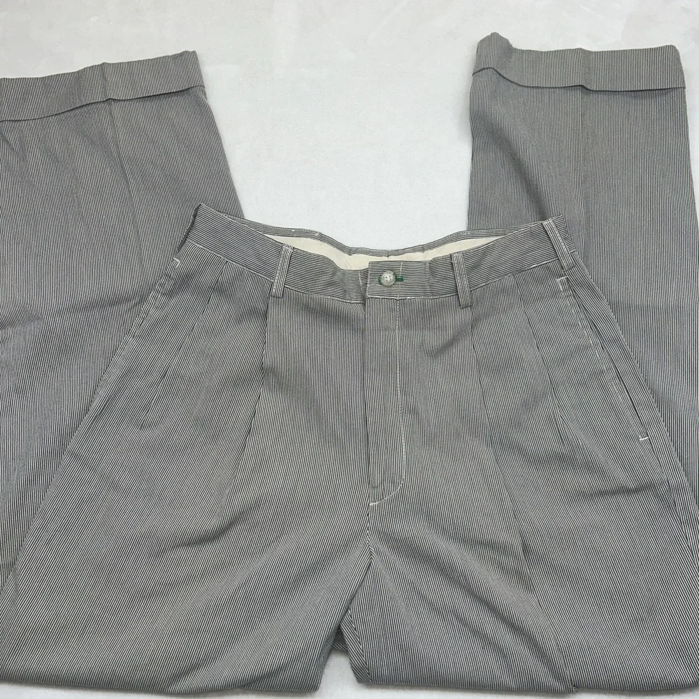 Tommy Hilfiger Pants Mens 30x30 Navy White‎ Pinstripe Chino Straight Leg Office